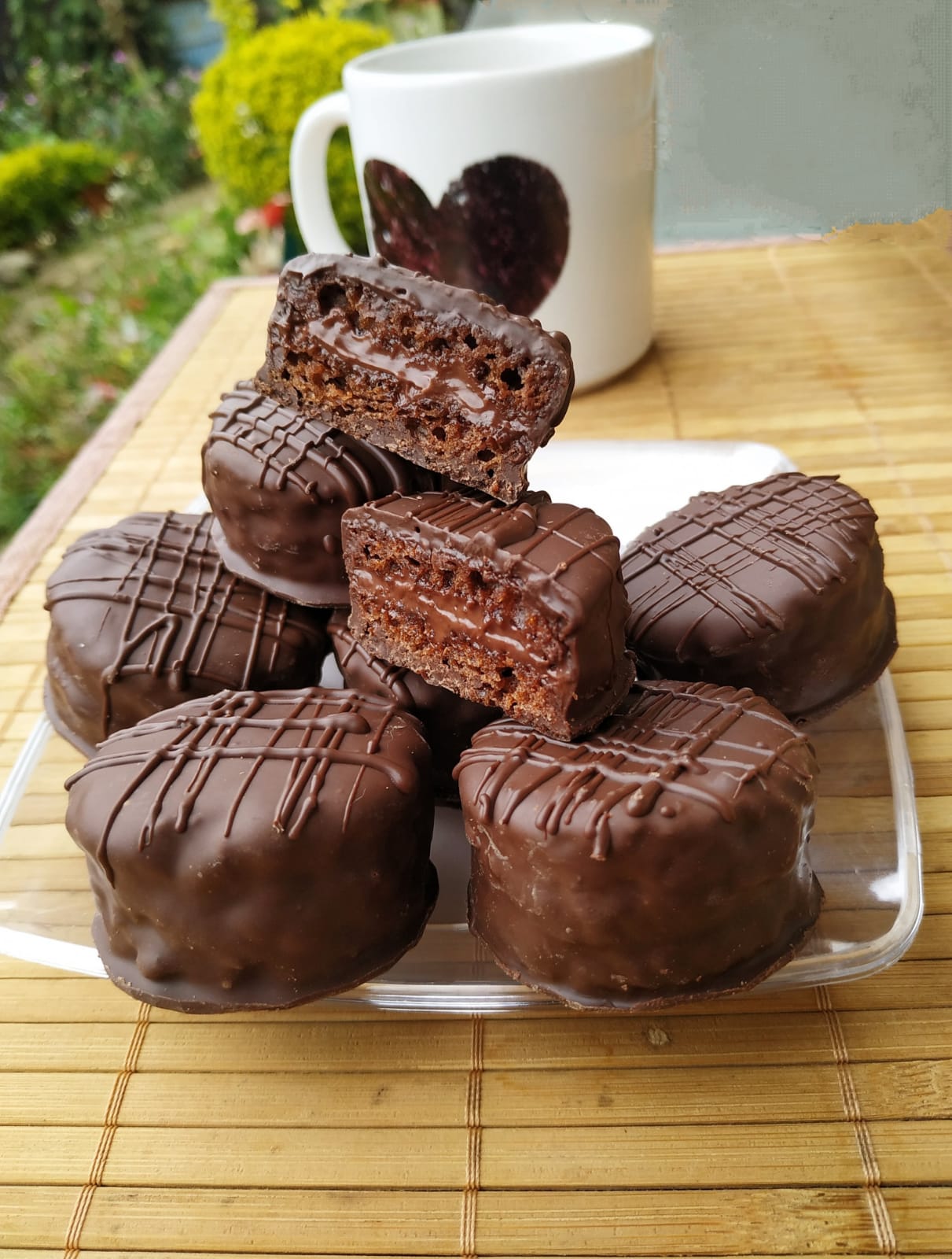 Pães de mel artesanais em apresentação elegante